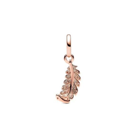 Pandora Moments 14K Rose Gold Plated Cz Dangle Charm - Picture 2 of 4